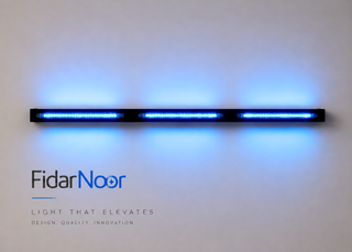 چراغ خطی _ براکت ۱۰۰ وات آبی رنگ _ LED _ دیواری سقفی