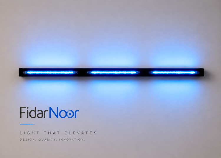 چراغ خطی _ براکت ۱۰۰ وات آبی رنگ _ LED _ دیواری سقفی
