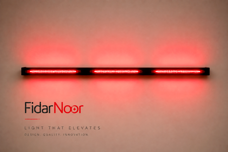 چراغ خطی _ براکت ۱۰۰ وات قرمز رنگ _ LED _ دیواری سقفی