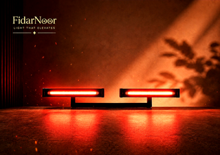 چراغ خطی _ براکت ۶۰ وات قرمز _ LED _ پایه دار