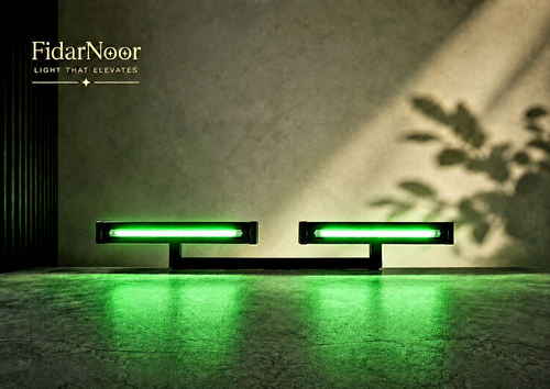 چراغ خطی _ براکت ۶۰ وات سبز _ LED _ پایه دار